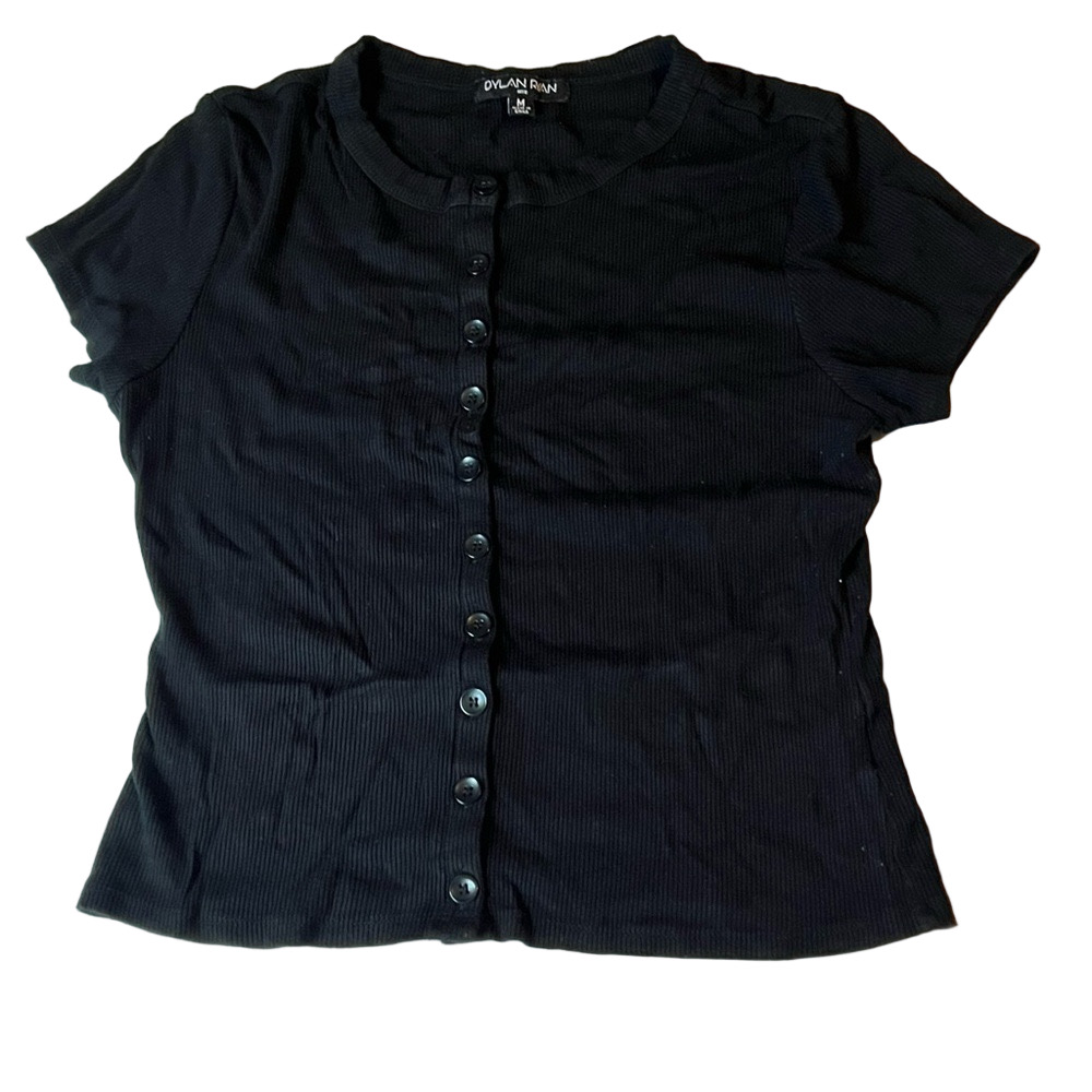 Dylan Ryan NYC Black Button-Up Women's Top